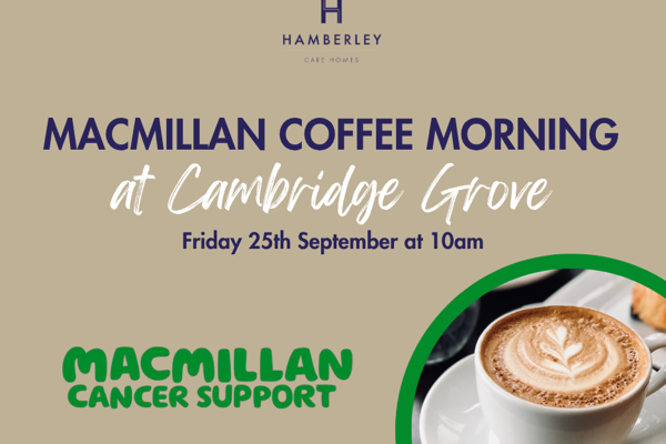 Macmillan Coffee Morning at Cambridge Grove
