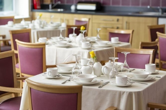 dingin area with set tables