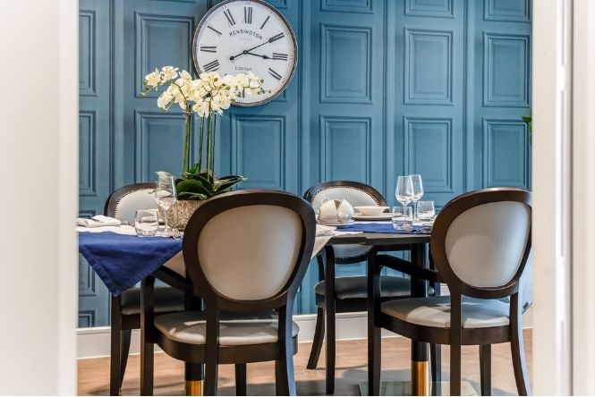 Restaurant style dining area at Hindhead Place in Hindhead