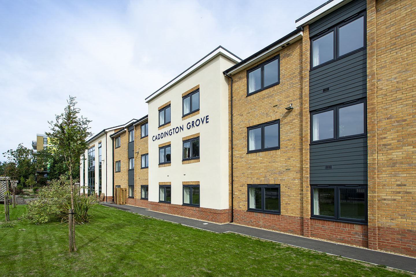Caddington Grove Care Home in Dunstable Bedfordshire with landscaped grounds