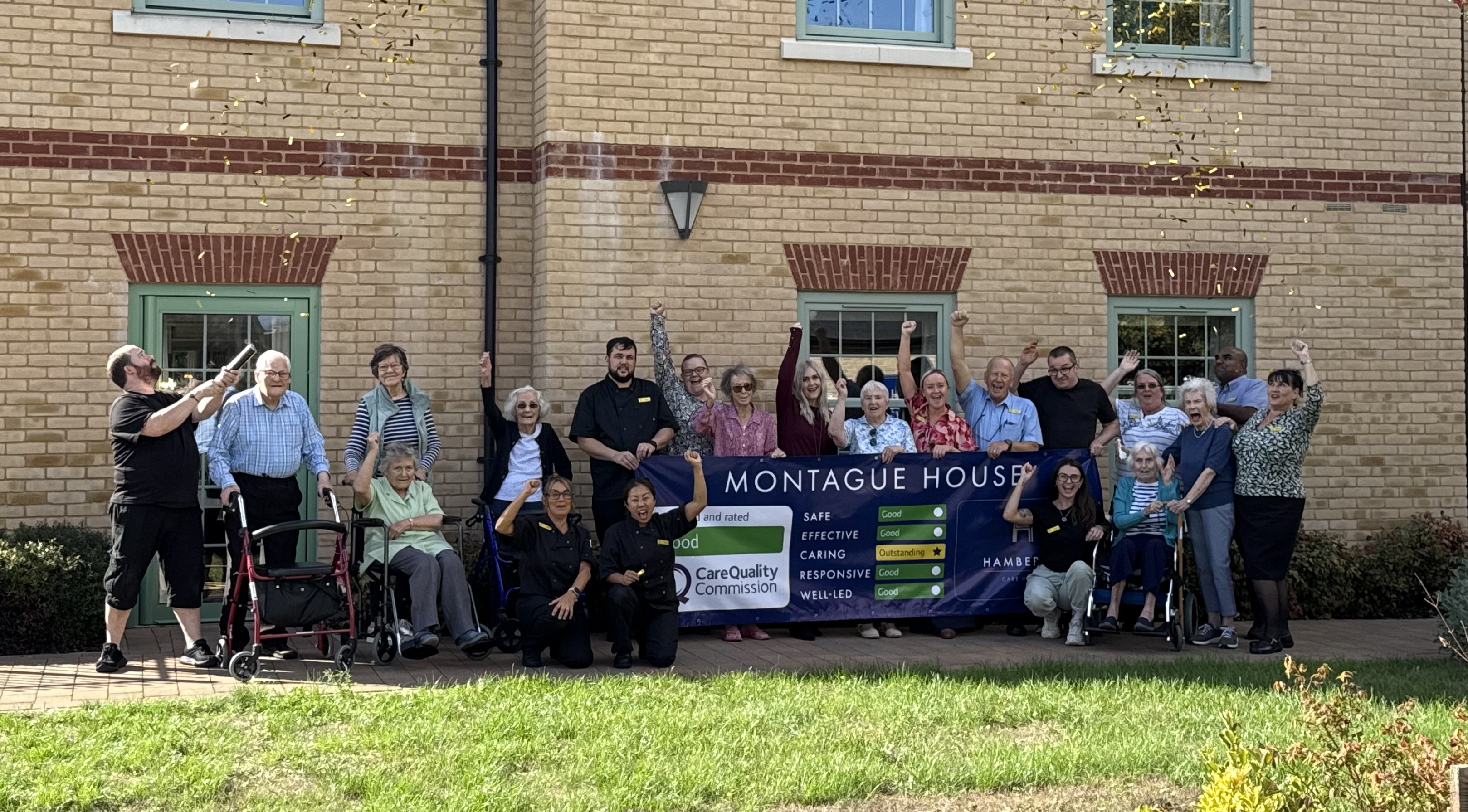 Montague House Staff and Residents Celebrate Good CQC Rating