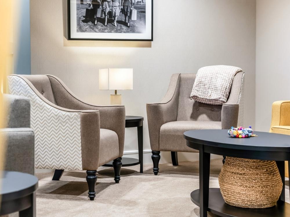 comfortable seating area