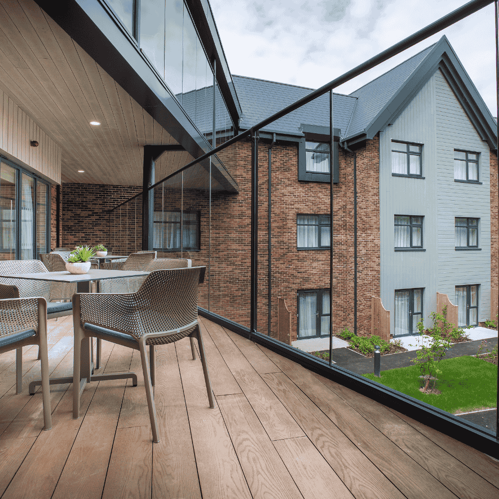 Residents socialising in the lounge