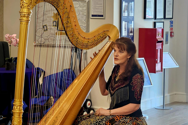 charrington welcomes local harpist