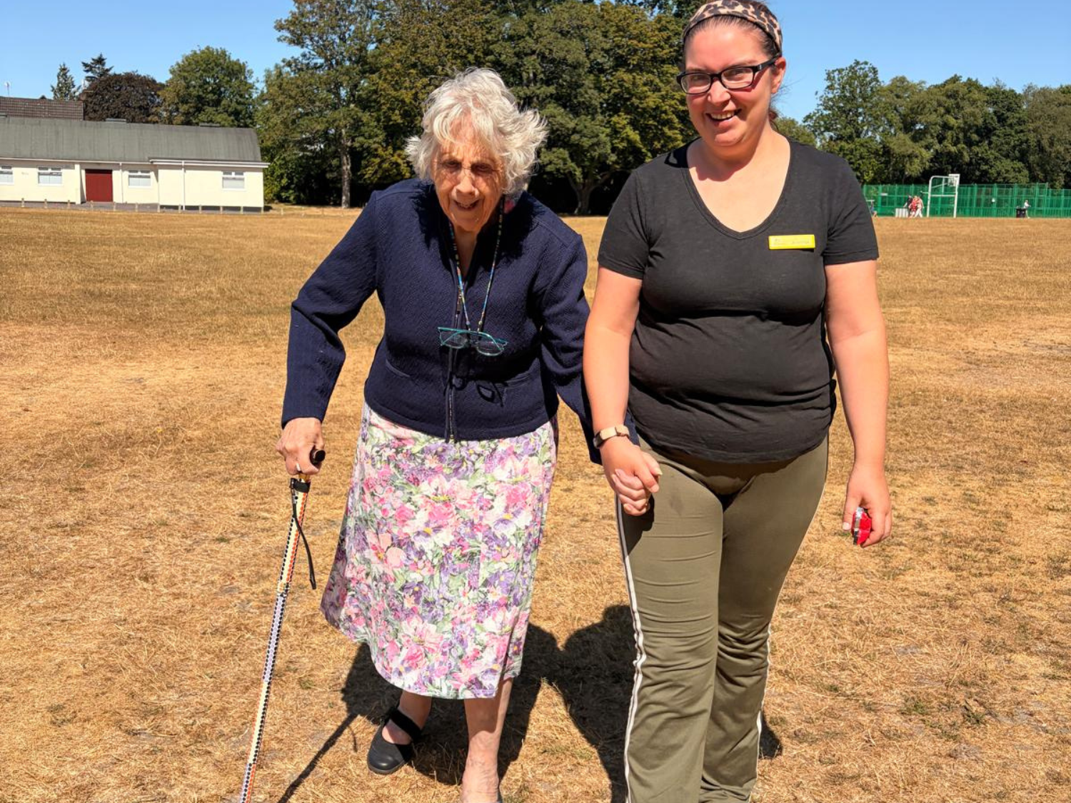 resident taking part in walk