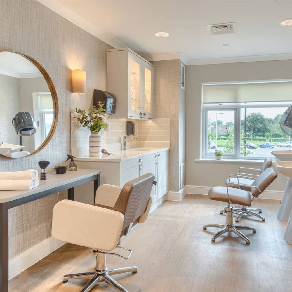 On-site hair salon and beauty space at Templeton Place Care Home