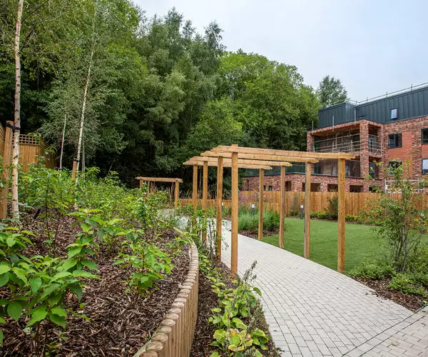 gardens of Cofton Park Manor care home in Cofton Hackett