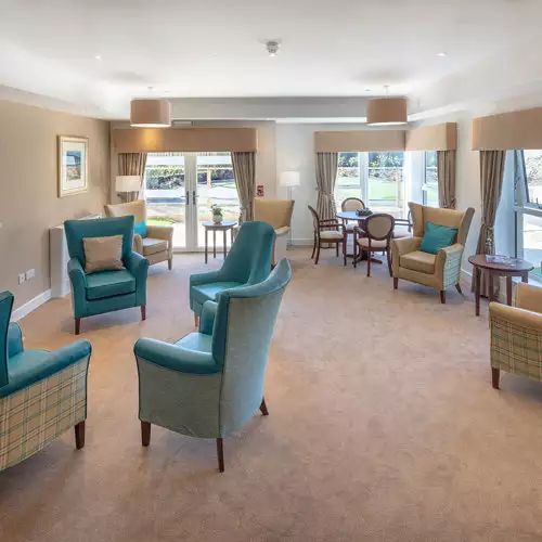 lounge of Milngavie Manor care home in Milngavie, Glasgow. lounge of Milngavie Manor care home in Milngavie, Glasgow.