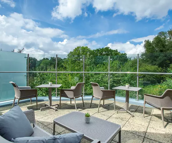 entrance to Verwood House residential care home in Verwood, Dorset.