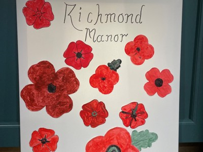 Remembrance Day Display at Richmond Manor