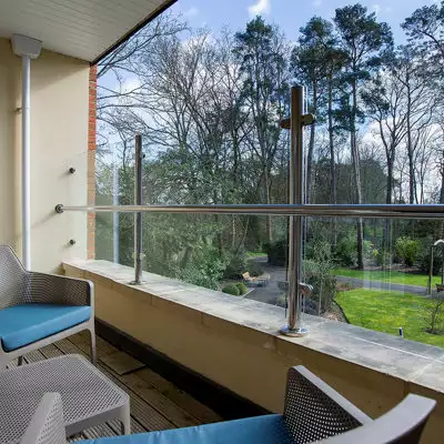 balcony view over our Poole care home, Upton Manor. balcony view over our Poole care home, Upton Manor.