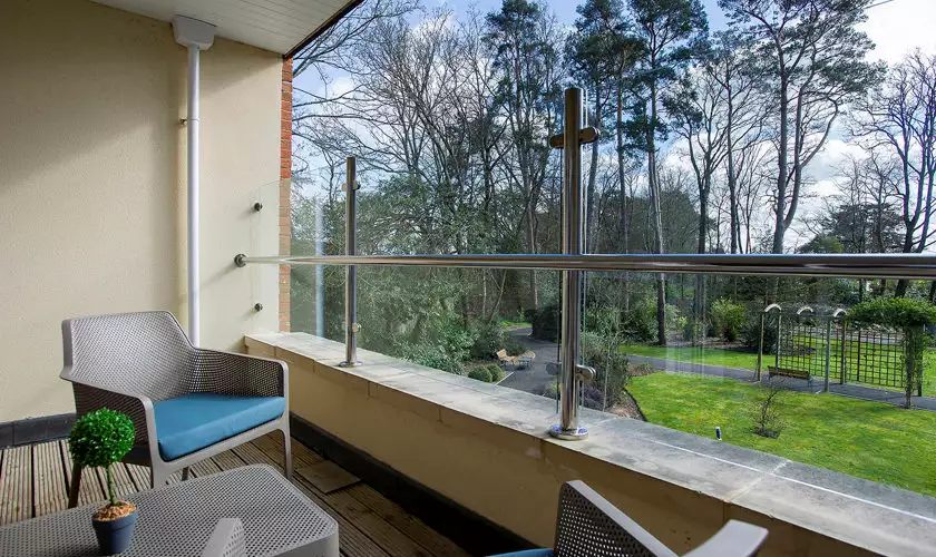 balcony view over our Poole care home, Upton Manor. balcony view over our Poole care home, Upton Manor.