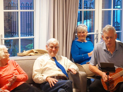 Bring me sunshine joy for Richmond House Care Home residents as Flukes hit high note