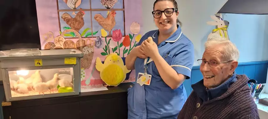 Ampthill nurse’s chick gift in memory of her grandfather