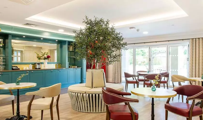 bar cafe at Charrington Manor residential care home in West Byfleet