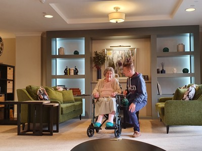 Joyce gets into the swing of things at Nesbit House