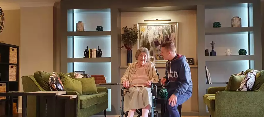 Joyce gets into the swing of things at Nesbit House