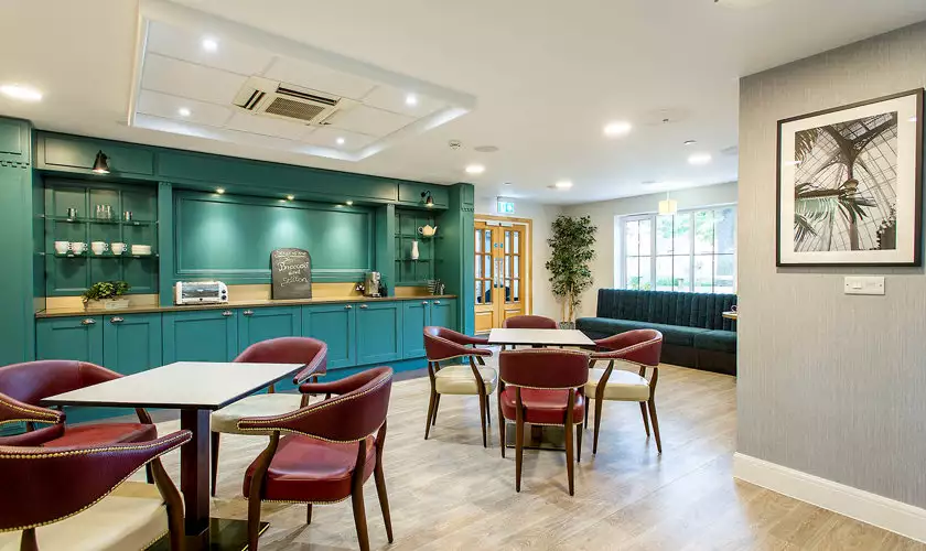 front entrance of Verwood House dementia care home in Verwood, Dorset.