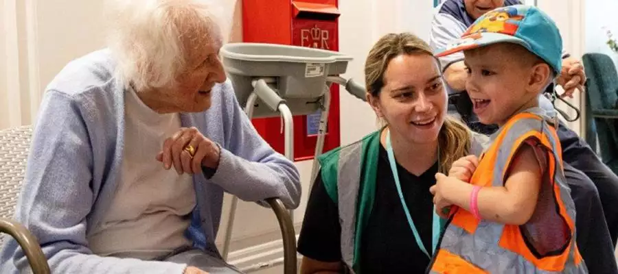 Meryton Place residents share retro toys with nursery children Meryton Place residents share retro toys with nursery children