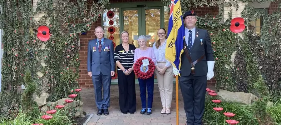 Poignant moment of remembrance for residents at Montague House