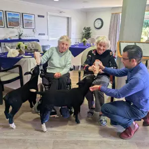 Baby Lamb Visit Brings Smiles To Upton Manor (2)
