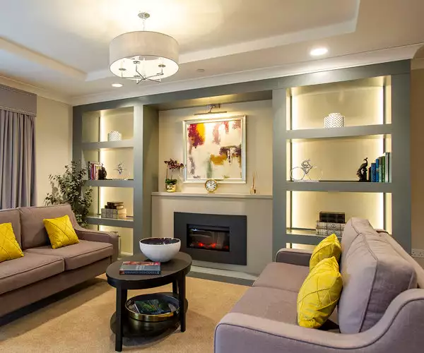 lounge at Edwalton Manor Care Home in Nottingham