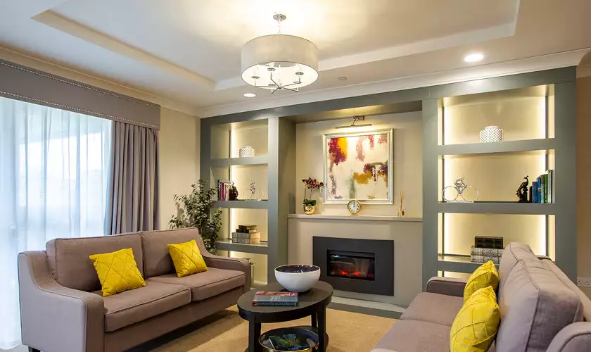 lounge at Edwalton Manor Care Home in Nottingham