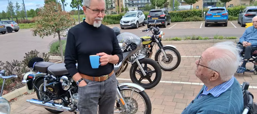Elstow Manor Residents Enjoy Visit from Oakley Motorbike Club