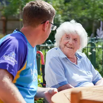 lounge of Milngavie Manor care home in Milngavie, Glasgow.
