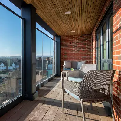 Balcony at Alston House Care Home in Eastleigh Balcony at Alston House Care Home in Eastleigh