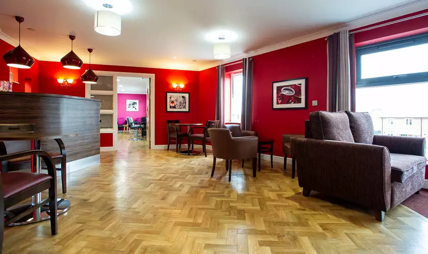 lounge at Caddington Grove dementia care home in Dunstable lounge at Caddington Grove dementia care home in Dunstable